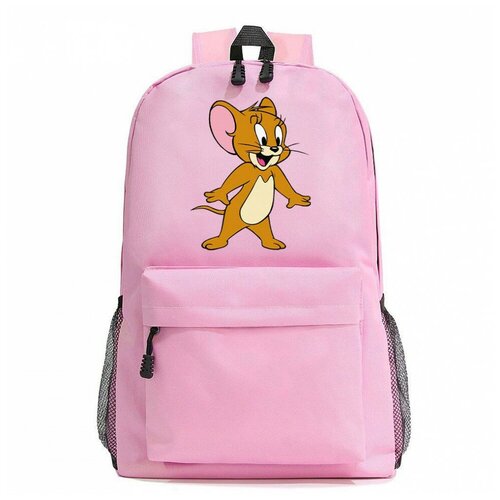 Рюкзак Мышонок Джерри (Tom and Jerry) розовый №1 рюкзак мышонок джерри tom and jerry черный с usb портом 1