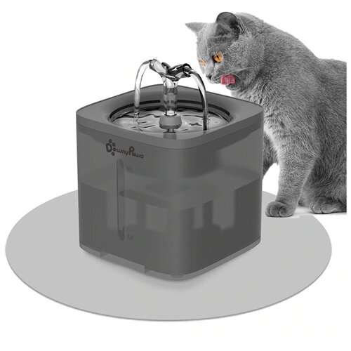 фото Автопоилка фонтанчик для кошек и собак с датчиком движения downypaws (1.8л, ик датчик движения, фильтры, насос 2 скорости, аксессуары для чистки)