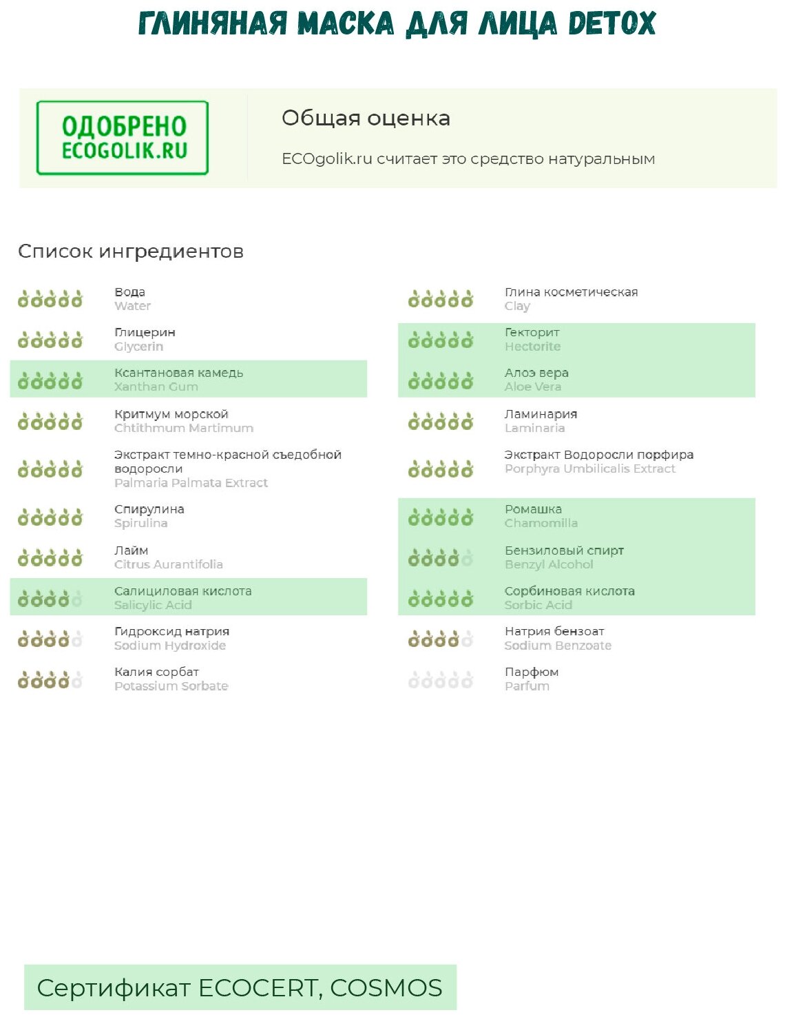 Маска для лица We are the planet Detox Очищающая Глиняная 75мл - фото №4