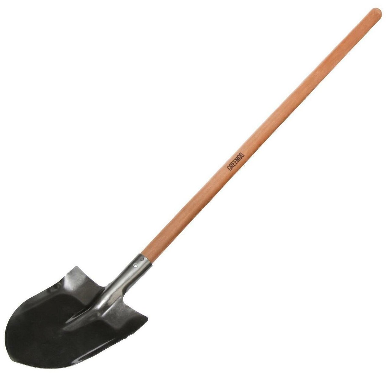 Лопата универсальная, с рёбрами жёсткости, деревянный черенок, "Премиум" (1 шт.) - фотография № 1