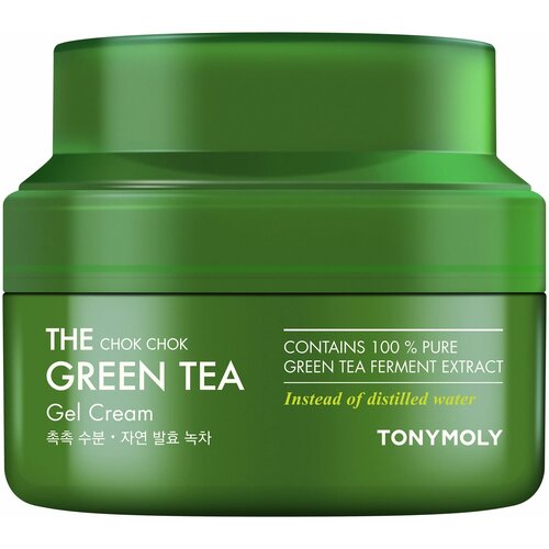 TONY MOLY The Chok Chok Green Tea Gel Cream гель-крем для лица с экстрактом зеленого чая, 60 мл увлажняющий гель крем для лица с экстрактом зеленого чая the chok chok green tea gel cream 60мл
