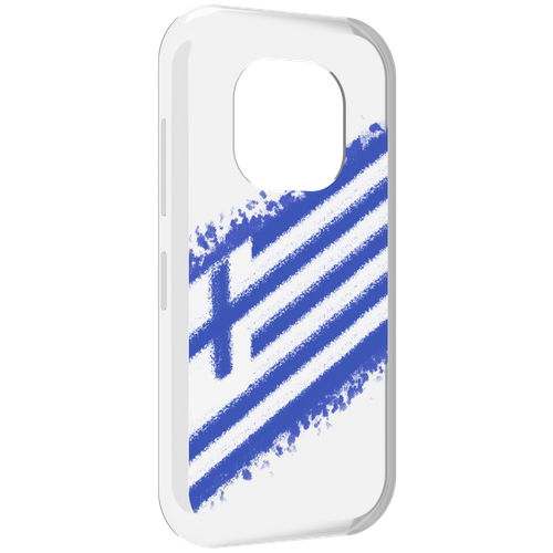 Чехол MyPads флаг Греции для Doogee V20 задняя-панель-накладка-бампер