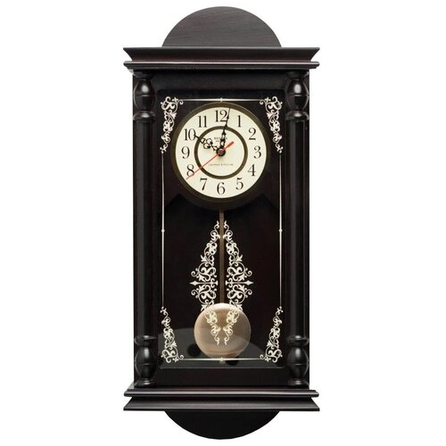 Часы настенные Весна СЧК-219 с маятником / размеры: 600х225х110 мм / кварцевый механизм / стрелочный циферблат с арабскими цифрами