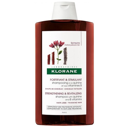 Klorane шампунь Strengthening  Revitalizing Shampoo with quinine and B vitamins, 400 мл