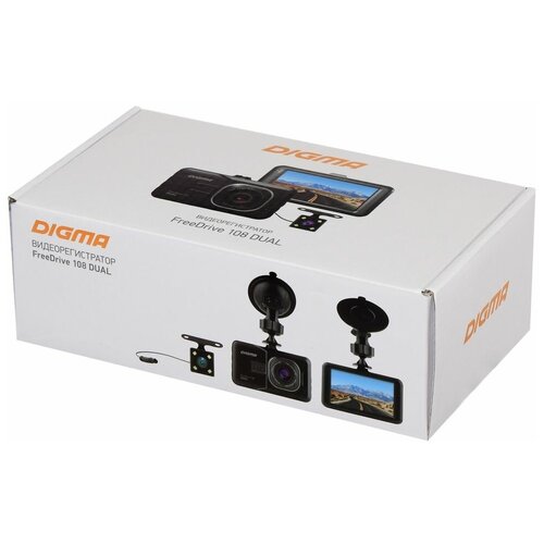 фото Видеорегистратор 2 камеры, 1080p, digma, регистратор для машины