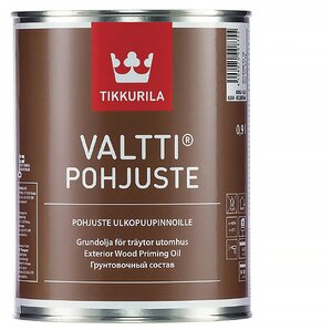 Грунт-антисептик Valtti Primer Pohjuste (Валтти Праймер Похъюсте) <b>TIKKURILA</b> 0,9л бесцветный Грунт-ан