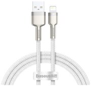 Кабель Baseus Cafule Series Metal Data Cable USB to Lightning 2.4A 2m White (CALJK-B02)