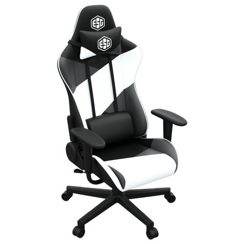 фото Компьютерное кресло e-sport gear esg-101 игровое, обивка: искусственная кожа, цвет: black/white