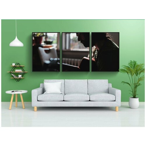 фото Набор модулных постеров для интерьера "человек, играющий, гитара" 60x90 см. в тубусе, без рамки lotsprints