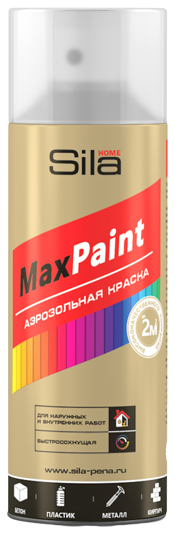 Sila HOME Max Paint, краска аэрозольная, универс.,ЛАК глянцевый, 520мл SILP008