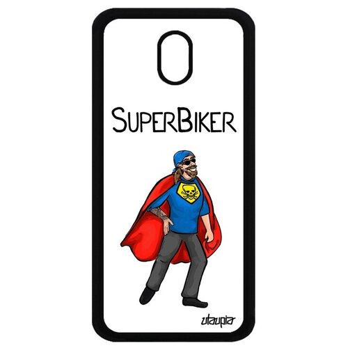 фото Защитный чехол на смартфон // samsung galaxy j3 2017 // "супербайкер" мотард веселый, utaupia, белый