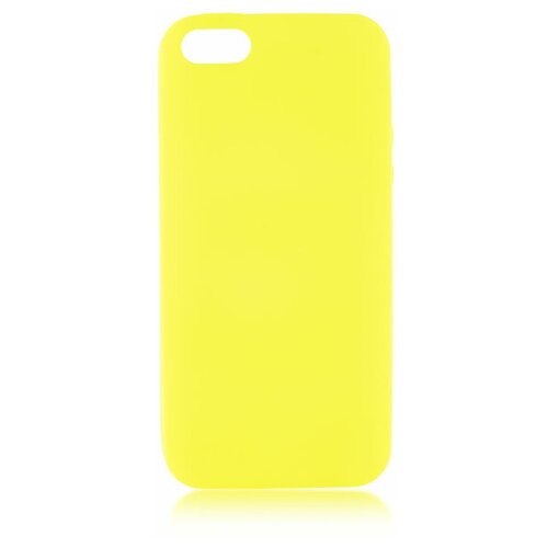 Чехол для Apple iPhone 5\5S\SE Brosco Colourful, накладка, желтый iphone 5 5s se накладка пластиковая шершавая baseus