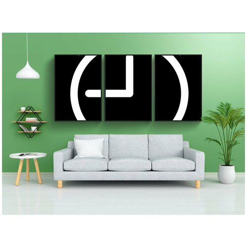 фото Набор модулных постеров для интерьера "будильник, тревога, время" 60x90 см. в тубусе, без рамки lotsprints