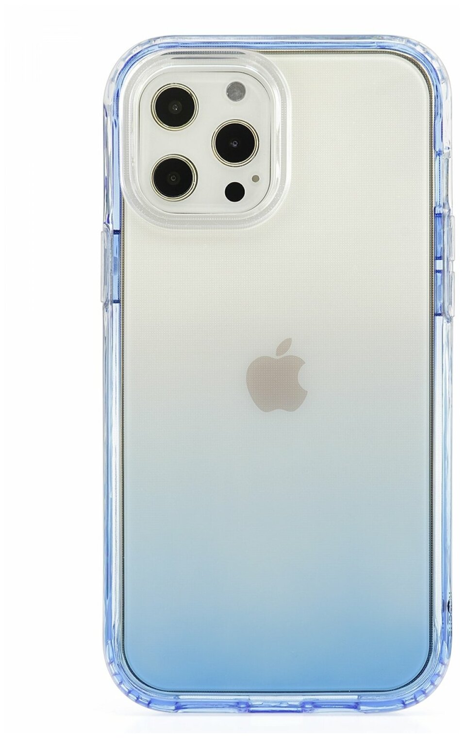Чехол для Apple iPhone 13 Pro Max КRUЧЕ Gradient Blue, силиконовый бампер с защитой камеры, пластиковый защитный кейс, прозрачная накладка