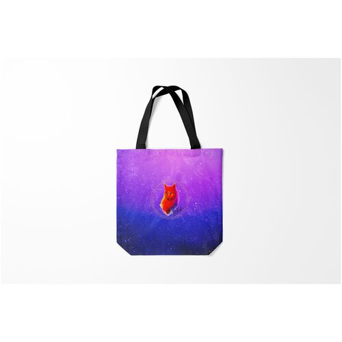 фото Сумка-шоппер / 40х40 см / звери / лисы magic fox burnettie