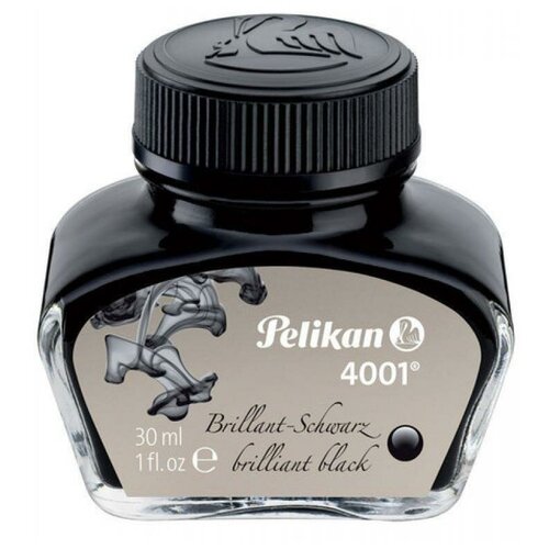 Флакон С чернилами PELIKAN INK 4001 78 BRILLIANT BLACK чернила черный чернила 30МЛ для ручек перьевых