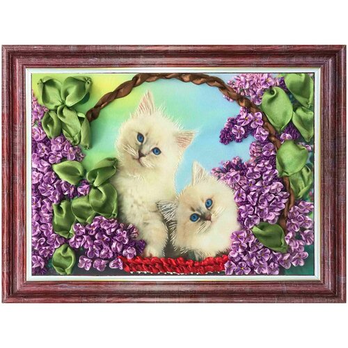 фото Набор для вышивания каролинка кл-4013 (н) коты в корзине