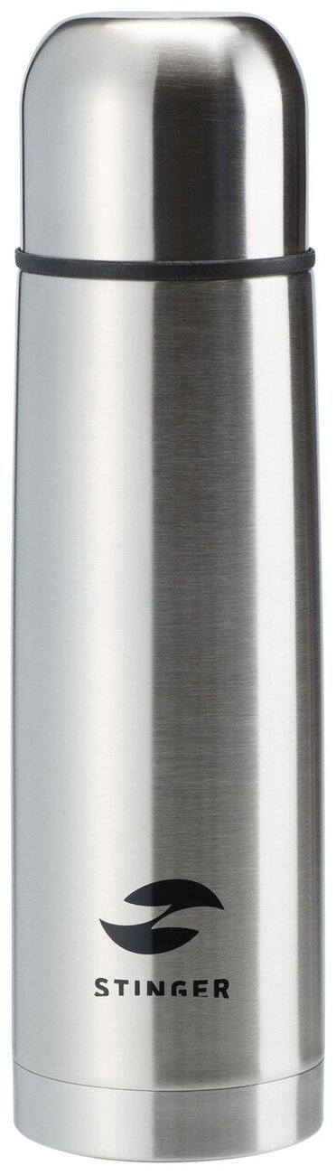 Термос Stinger для горячих и холодных напитков, 0,5л, узкий, нержавеющая сталь, серебристый (HB-500)