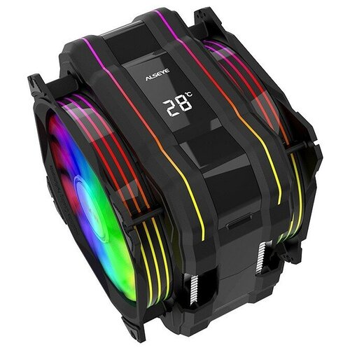 Вентилятор для процессора ALSEYE M120D Plus, серебристый/черный/RGB радиатор для процессора alseye asasp3 p4hca2u jyp21 серебристый