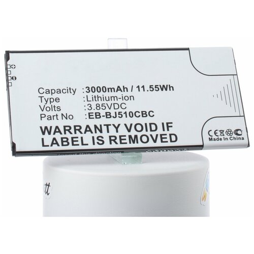 Аккумулятор iBatt iB-B1-M2734 3000mAh для Samsung EB-BJ510CBE, EB-BJ510CBC, GH43-04601A аккумулятор ibatt ib b1 m792 2300mah для samsung eb ba500abe gh43 04337a