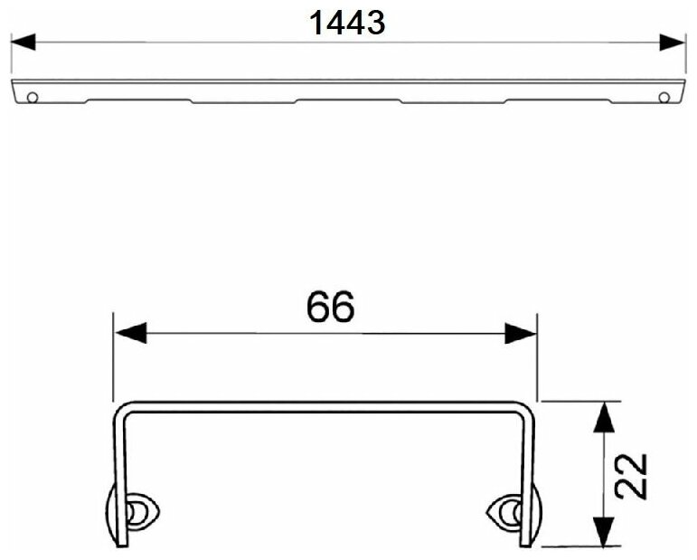 Решетка Tece TECEdrainline Drops 150 см глянцевая - фото №10