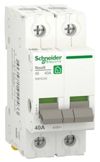 Выключатель нагрузки Systeme Electric (schneider Electric) SCHNEIDER ELECTRIC RESI9 (мод. рубильник) 40А 2P, R9PS240