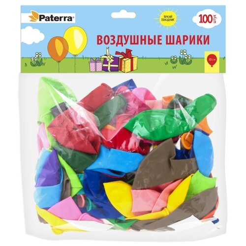 Набор воздушных шаров Paterra 401-542, разноцветный, 100 шт.