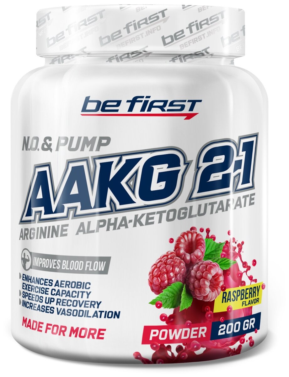 Аминокислоты Be First AAKG powder 200 гр, малина