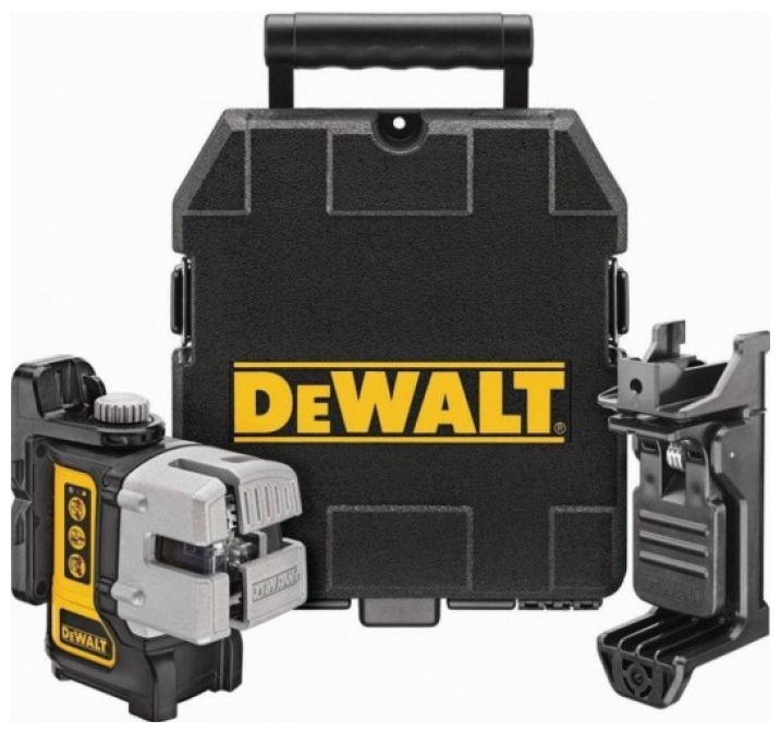 DeWalt DW089CG Нивелир лазерный с ЗЕЛ.лучом в чемодане(4 бат.АА, ,20м/50м,3 луча, +/-3мм) - фотография № 3