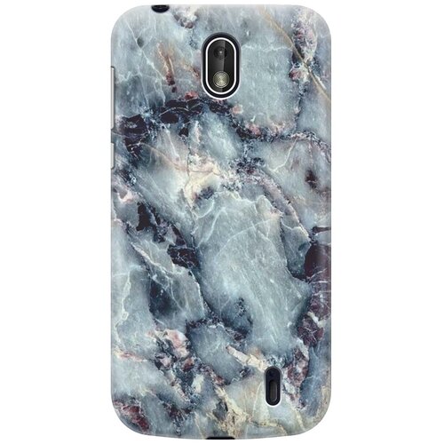 фото Re:pa накладка transparent для nokia 1 с принтом "бледно-синий мрамор"
