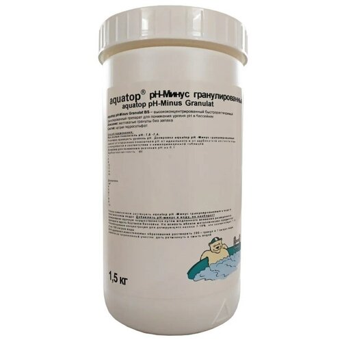 флокулянт билофлок aquatop гранулированный 1 кг AQUATOP рН Минус гранулированный (Вес кг. 1,5)