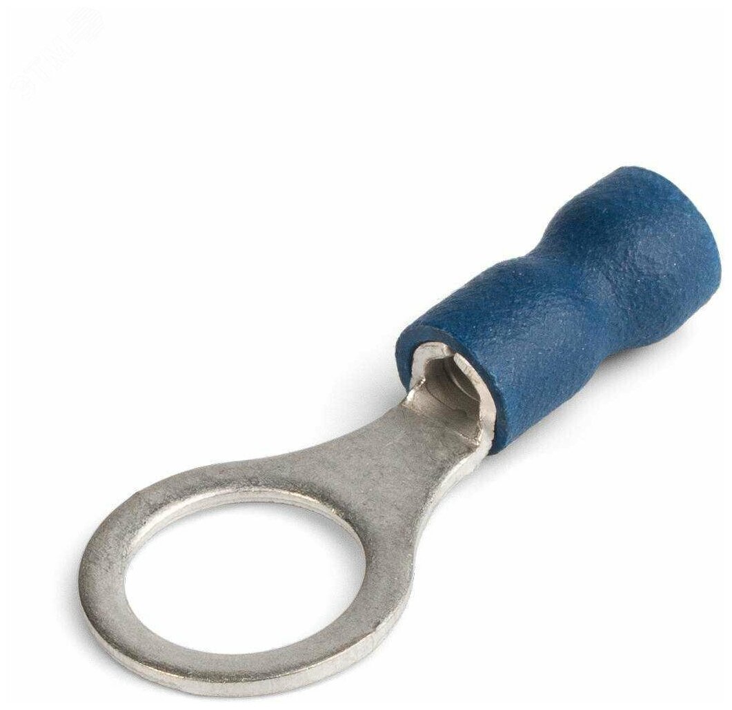 фото Наконечник медный НКИ КВТ луженый кольцевой изолированный с ПВХ манжетой кабельный