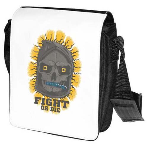 фото Сумка на плечо coolpodarok прикол.череп fight or die