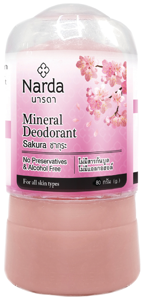 NARDA Дезодорант кристаллическ сакура Mineral Deodorant Sakura, 80г, Narda