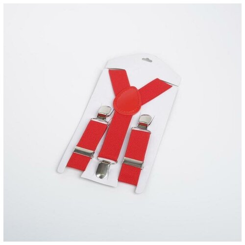 фото Подтяжки детские, ширина 2.5 см, цвет красный yandex market