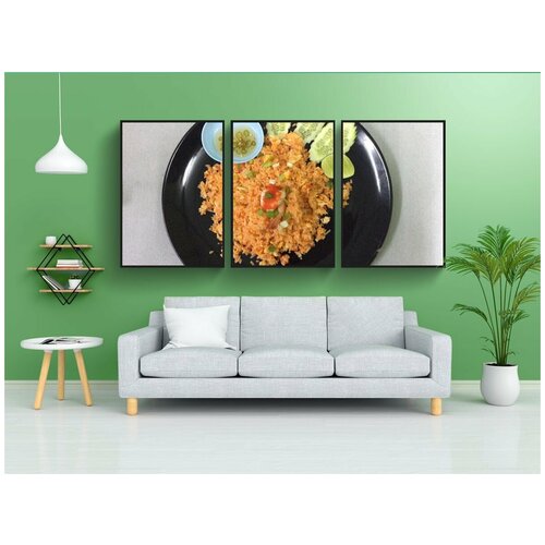 фото Набор модулных постеров для интерьера "рис, тайский продовольствия, еда" 60x90 см. в тубусе, без рамки lotsprints