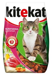 Фото Корм сухой Kitekat телятина аппетитная, пакет, 1,9 кг