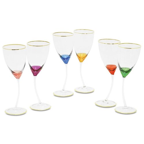 Набор хрустальных бокалов для вина INIGMA 6 бокалов Same Decorazione