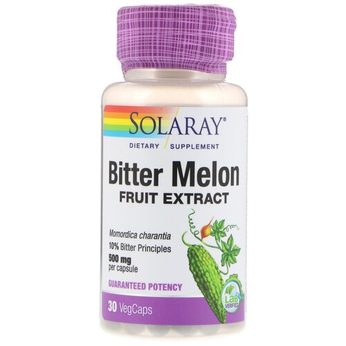 Капсулы Solaray Bitter Melon Fruit Extract, 50 г, 30 шт.