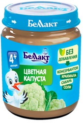 Пюре Беллакт из цветной капусты , 100г, с 4 месяцев (12 шт)