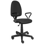 Кресло офисное Prestige O, ткань черная, пластик - изображение
