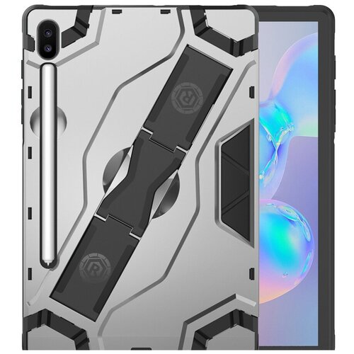 фото Чехол-бампер mypads для samsung galaxy tab s6 lite 10.4 sm-p610 / p615 противоударный усиленный ударопрочный серый