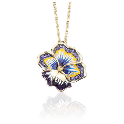 PLATINA jewelry Подвеска из желтого золота с фианитом 03-2526-00-404-1130-65