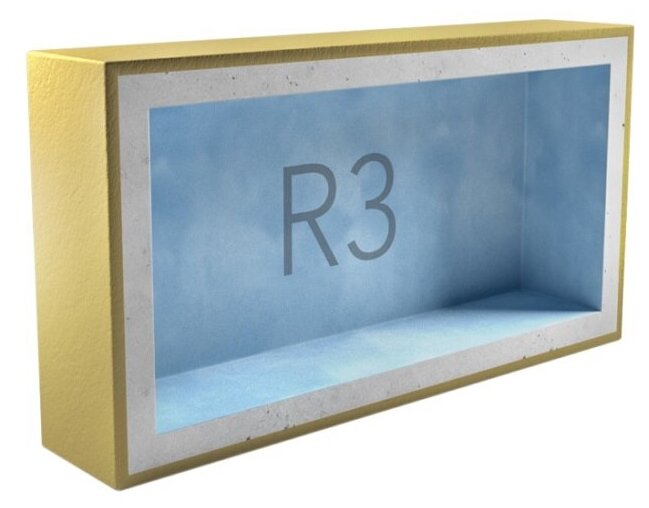 Подрозетник звукоизоляционный АкустикГипс Бокс (AcousticGyps Box) R3 трехсекционный