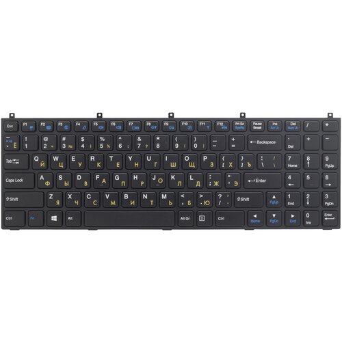 Клавиатура для ноутбука DNS 0123975 C4500 Clevo W765 MP-08J46SU-430 черная с рамкой 1240₽