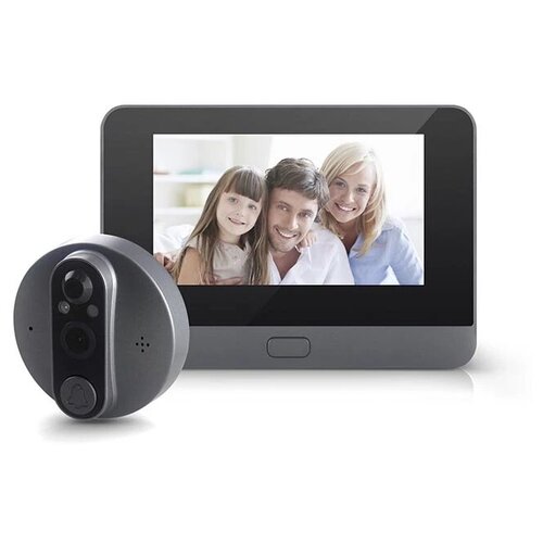 видеоглазок carcam wifi tuya smart peephole camera doorbell ddv s1 Видеоглазок (комплект) PS-Link DB06 серый