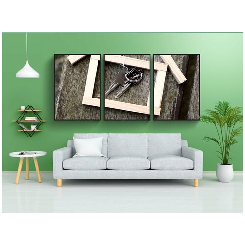 фото Набор модулных постеров для интерьера "дом, ключ, квартира" 60x90 см. в тубусе, без рамки lotsprints