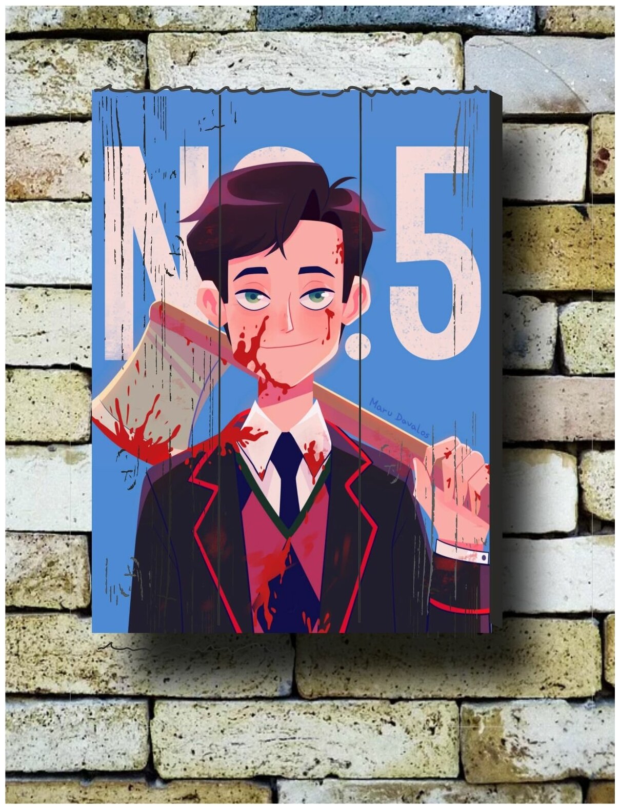 Картина на досках 'Академия Амбрелла. Номер Пять 4' 30/40 см