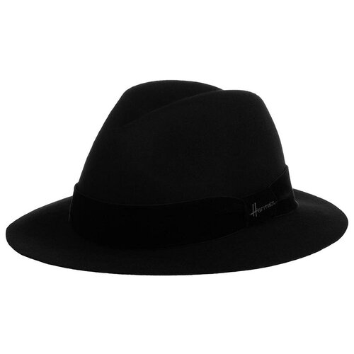 фото Шляпа федора herman, шерсть, утепленная, размер 57, черный