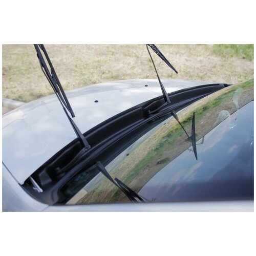 Жабо (цельное) для Renault Duster (2010-2014) дорестайл | на уплотнителе